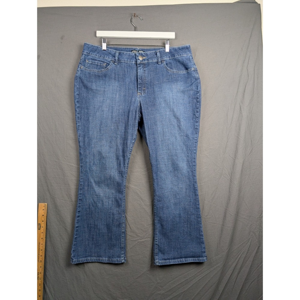 Riders by Lee Womens Blue Mid Rise Bootcut Jeans Size 18P